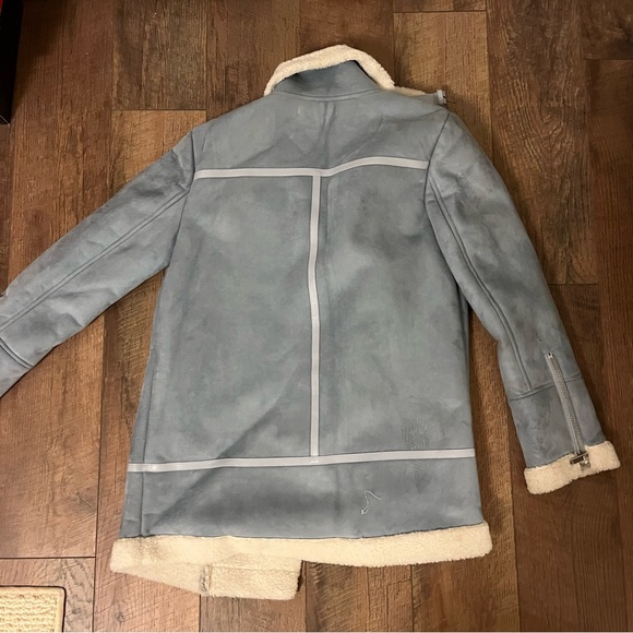 Free Generation Los Angeles Light Blue Sherpa Coat (size M) - Picture 2 of 5
